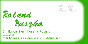 roland muszka business card